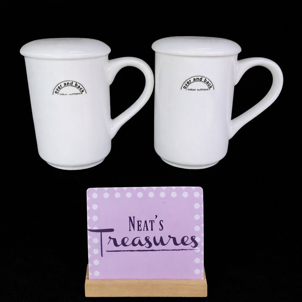 Over And Back Indoor Outfitter White Large Handle Ceramic Salt & Pepper Shakers